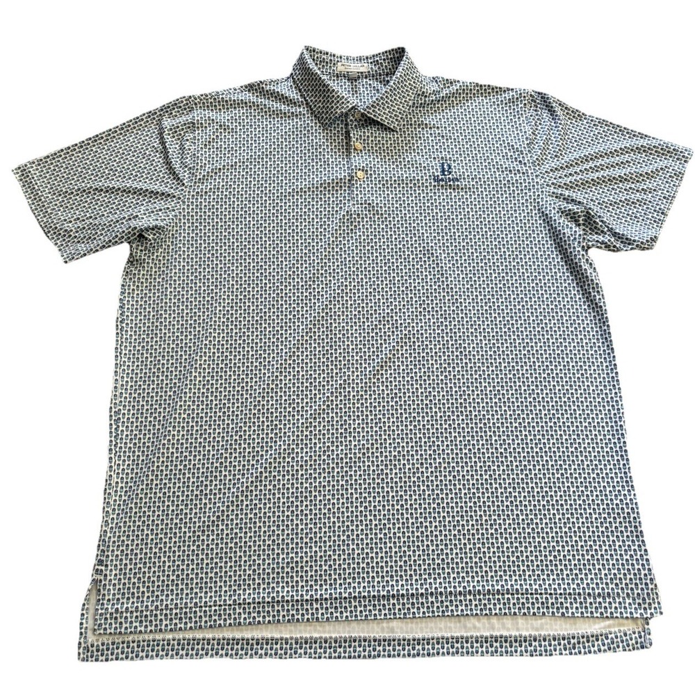 PETER MILLAR Summer Comfort Polo Shirt Mens XL Pina Skullada Pineapple Skulls